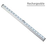 LightBiz Under Cabinet Led Lighting Rechargeable Wireless Motion Lights with 18 LEDs For Closet, Pantry, Kitchen, Hallway