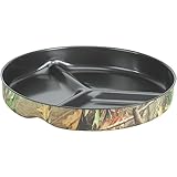 Stansport Real Tree Black Granite Plate - 3 compartment