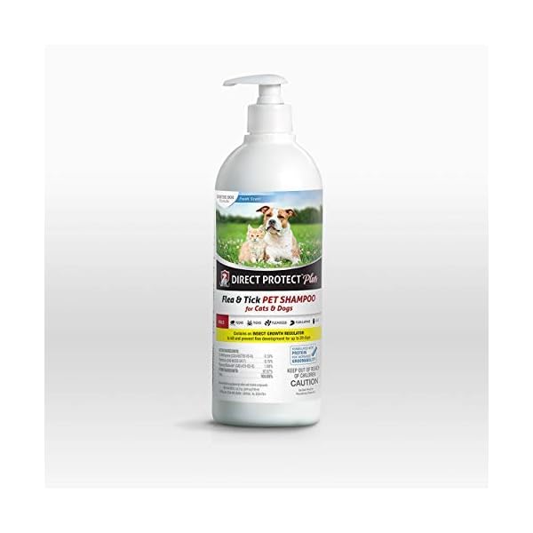 Direct Protect Plus Flea & Tick Shampoo, for Dogs & Cats, Sensitive ...