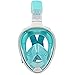 HELLOYEE Full Face Snorkel Mask for Adults Kids Panoramic View Snorkeling Mask Free Breathing Anti-Fog Anti-Leak Design with Detachable Camera Mount