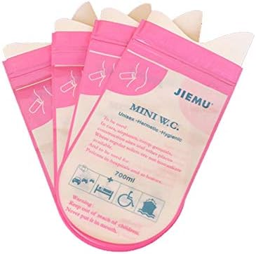 nbvmngjhjlkjl 700ml Emergency Car Urine Bag 4 PCS/Set Portable Vomit Bags Mini Mobile Toilets Handy Men Women Outdoor Tools - Pink