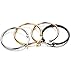 FIBO STEEL 4 Pairs 4 Colors Stainless Steel Small Hoop Earrings for Women Girls Huggie Earrings 25MM