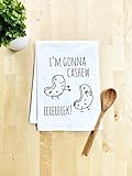 Funny Kitchen Towel, I'm Gonna Cashew Eeeeeeeek, Flour Sack Dish Towel, Sweet Housewarming Gift, White