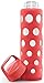 Ello Pure Glass Water Bottle with Silicone Sleeve | 20 oz | Coral Fizz