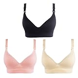 Desirelove Seamless Nursing Bra Maternity Bra Set for Breastfeeding 3 Pack