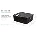 BINO Woven Plastic Storage Basket, Medium– 3 PACK (Black)