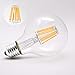 DORESshop LED Filament Bulb Dimmable, 75Watt Equivalent (8W) Light Bulb, G25 LED Vintage Filament Bulb, 2700K Warm White, E26 Base Globe Bulb, 330 Degree Omnidirectional Vanity Light Bulbs, 4PACK