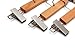 J.S. Hanger Wooden Pant Hangers with Anti-rust Hook and Clips, Natural Finish, 5-Pack