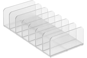 YXQ 2-Pack Acrylic Cash Tray Organizer for Bills – 7-Slot Money Divider, 6.7”x3.34”x1.57” Clear Cash Tray for Cash Stuffing, Counting & Storage