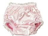 Haian ABDL PVC & Satin Panties Lace Panties (XX-Large, Pink)