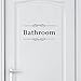 FAVOLOOK English Label Toilet Sticker, Removable Self-Adhesive Door Decals for Bathroom Decoration