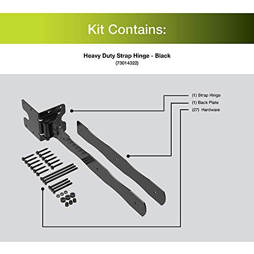 Boerboel Gate Solutions 73014322 Black HeavyDuty Strap Hinge on Galleon Philippines