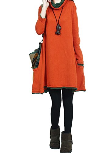 Medeshe women s green long sleeved cotton knitted sweater pull ov…