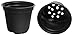 20 NEW 6 Inch Teku Plastic Nursery Pots - Standard ~ Pots ARE 6 Inch Round At the Top and 5 Inch Deep. Color: Black primary