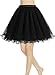 Tideclothes Women's Short 6 Layer Midi Tulle Tutu Prom Party Skirt