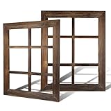 DOCMON Rustic Wall Decor-Farmhouse Decor-Window Barnwood Frames -Home Decor for Home or Living Room, (2, 18.1X22.1X1)