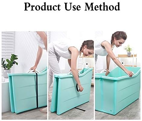 Foldable Portable Bathtub,Freestanding Soaking Bathtub，Portable Hot Tubs for Adults，Green and Pink (Color : Green)