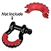 Liteway Red D-Ring/Shackle Isolator Kit 2 Pieces Shackle Isolator and 4 Pieces Washer for 0.75 inch Shackle Gear Design Rattling Protection Cover, 1 Year Warranty