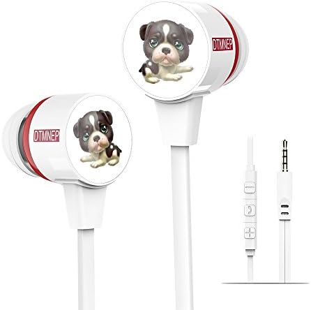 DTMNEP Kids Earphone Children Earbuds in ear headphones With Dog design for tablets &amp; phones-Perfect Children's Earbuds for School, Home and Travel