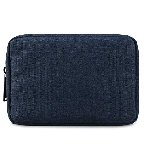 Electronic Accessories Bag,Digital Gadget Organizer Case,Nylon Travel Gear Storage Carrying Sleeve Pouch for Cable,USB,Earphones,Portable Hard Drives,Power Banks,Navy