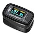 Pulse Oximeter Fingertip - Lovia Accurate Automatic Digital Blood Oxygen Saturation Monitor for Home Use & Heart Rate Monitor with Lanyard, Rotatable OLED Display