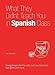 What They Didn't Teach You in Spanish Class: Slang Phrases for the Cafe, Club, Bar, Bedroom, Ball Game and More (What They Didn't Teach You in Class)