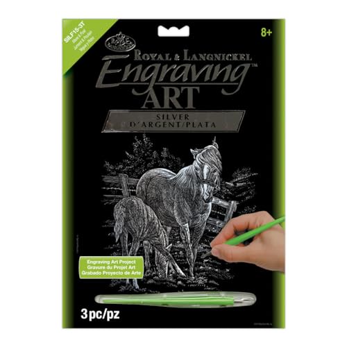 Royal & Langnickel Royal and Langnickel Silver Engraving Art, Mare and Foal