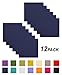COTTON CRAFT Cloth Napkins - Set of 12 Solid Color Cotton Everyday Lunch Dinner Napkin - Fall Harvest Christmas Holiday Birthday Party Gift Soft Washable Reusable Napkin - Oversized 20x20 - Navy Blue