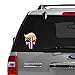 BSG Trump Punisher USA with Hair Window Decal Bumper Sticker Funny pro USA NRA 2A