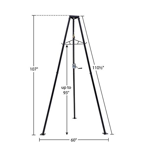 Kill Shot 500 lbs. Capacity Tripod Game Hoist with Gambrel - Image 3