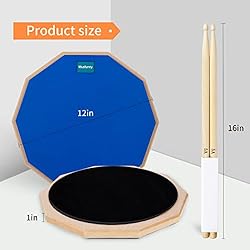 Musfunny Drum Practice Pad and Sticks Set 12 Inch