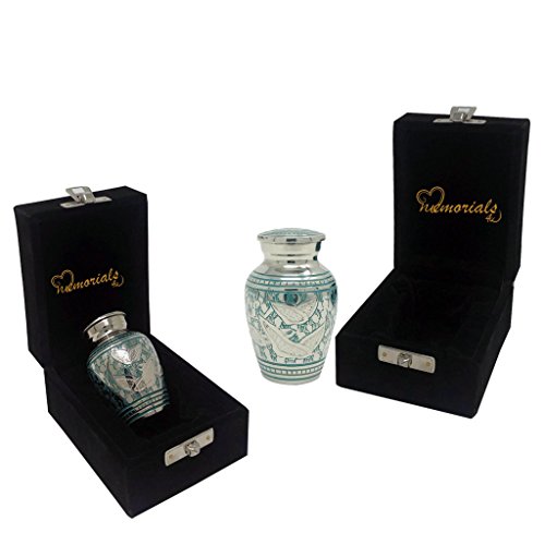 MEMORIALS 4U Wings of Freedom Brass Cremation Urn for Human Ashes - Solid Brass Returning Home Urn - Handcrafted Affordable Urn for Ashes - Going Home Urn with Free Velvet Bag or Box (2 Keepsake)