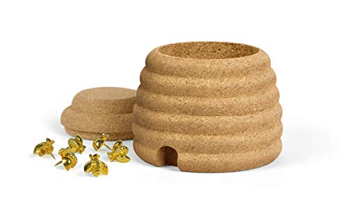 Fred Busy Bees - Cork Hive Box + 6 Bee Pins