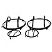opar Black Front Headlight & Turn Signal Cover Guard Kit for 2007-2018 Jeep Wrangler JK & Wrangler Unlimited