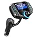 Bluetooth Fm Transmitter for car, Bluetooth Car Transmitter 1.7 Inch Display, QC3.0/2.4A Dual USB Ports, AUX Input/Output, Mp3 Player.