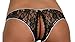 Cruiize 3 Pack Womens Splice Sexy Lace Crotchless G-String Panty black M