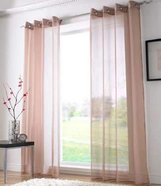 Plain Voile Curtain Panel Ring Top Heading Eyelet Voile Curtains