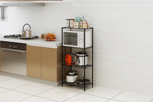 Mulsh 4 Tier Wire Shelving Metal Wire Shelf Storage Rack Durable