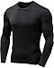 Tesla TM-YUD21-BLK_Medium Men's Thermal Wintergear Compression Baselayer Long Sleeve Top YUD21
