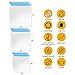 Travel Space Saver Bags Vacuum Travel Storage Bags Reusable Packing Sacks (6 Pack), No Vacuum Pump Needed, Save 80% Luggage Space, Double Zipper, Perfect for Travel/Home Storage