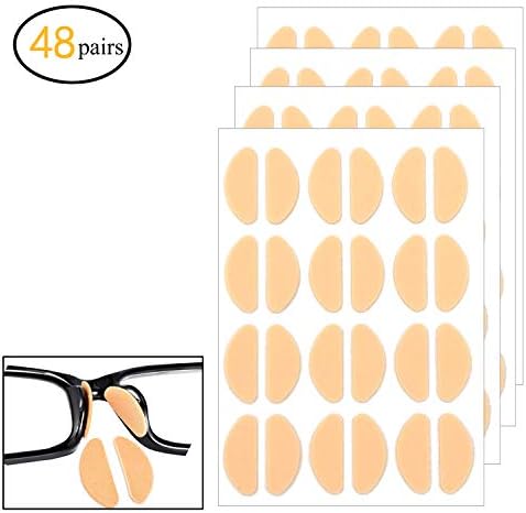 48 Pairs Soft Foam Nose Pads, Self-Adhesive Anti-Slip Eyeglass Nose Pads, Thin Nosepads for Eyeglasses Sunglasses Glasses
