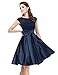 Ever Pretty Bowtie Round Neck Ruffles Satin Women Cocktail Dress 06113