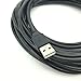 PASOW USB 2.0 Type A Male to Type A Male Extension Cable AM to AM Cord Black (25Feet/8M)