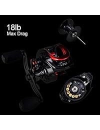 Carrete de pesca Fiblink Baitcasting 10+1 rodamientos de bolas derecha izquierda carrete de fundición ultra suave para agua dulce y agua salada con bolsa de carrete