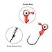 Magreel Fishing Lures Jig Heads with Sharp Fishing Hook,Lifelike Double Ball Eyes for Bass Trout Freshwater Saltwater,Packed in Plastic Clear Box
