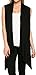 Hibluco Women's Casual Lightweight Sleeveless Open Front Cardigan Asymmetrical Hem Vest