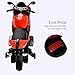 Uenjoy 12V Kids Motorcycle Battery Powered Ride On Motorbike with 2 Speeds, Spring Suspension, LED Lights, Leather Seat , Red