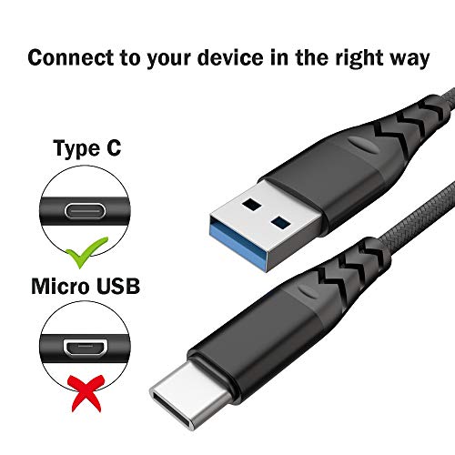 image for Tpingfe Type C USB Fish Tail Braided Flexible Durable Cable Data Fast 