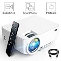 Mini Projector - 3600Lux Hompow Smartphone Portable Video Projector 1080P Supported 176" Display, 50,000 Hours Led, Compatible with TV Stick/HDMI/VGA/USB/TV Box/Laptop/DVD/PS4 for Home Entertainment