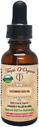 Organic CUCUMBER SEED OIL 1 oz 100% Pure Unrefined Cold Pressed Pharmaceutical Top Grade A Hair Regrowth Body Skin Nails By Temple Of Organic